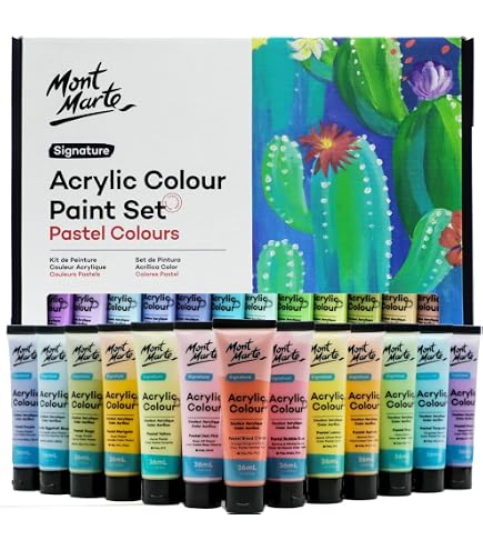 Fevicryl Kit De Couleurs Acryliques Pastel Multi-surfaces 6 Nuances X 15 Ml | Idéal Pour Le Bois, Le Verre, La Toile, Le Métal, Le Plastique, Le Moule