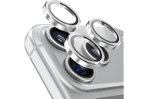 CloudValley für iPhone 17 Pro/iPhone 17 Pro Max Kameraobjektivschutz, [1-Sekunden-Installation] Ultra-HD-Abdeckung aus gehärtetem Glas, [Hüllenfreundlich] Metalllinsen-Displayschutzring, Silber