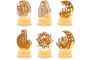 JOKSNK Ramadan Decoration Lampe Décorative à LED, Eid Mubarak Décorations, Mubarak Lampe, Ramadan Mubarak Lampe pour Ramadan Décoration de Maison Extérieur de Fête