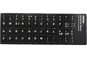 DN Italian Learning Keyboard Layout Sticker tasti neri adesivi per computer