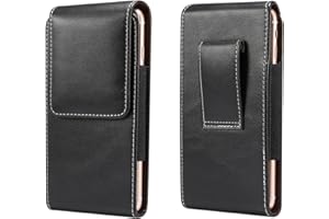 Baiyian Vertikal Handy Gürteltasche Holster Gürtel Hülle Ledertasche für iPhone 14 Pro Max 13 Plus, Samsung Galaxy A53 A52s