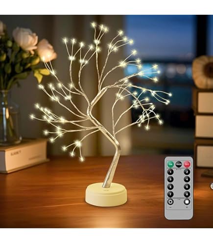 Lunartec Lichtboom led: LED-lichtboom met 48 heldere bloemen en sokkel, 45 cm (lichtgevende boompje, LED-bomen, kerstverlichting