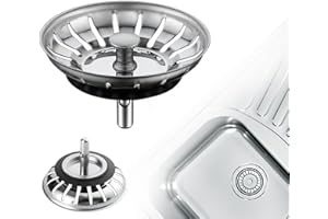 CHANEEHANN Rejilla Fregadero Cocina,Tapón Fregadero de Cocina, Ø 80 mm Tapón para Desagüe Fregadero Tapón Filtro Fregadero Inoxidable, Desague Fregadero Fregaderos Cocina (Fregaderos de 79-82 mm)