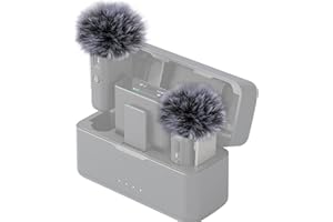 SUNMON DJI Mic Windscreen Furry Foam - DJI Wireless Mic Outdoor Microphone Cover Muff Pop Filter Noise Reduction, Mic Covers for DJI Microphone Wireless(2 PC)