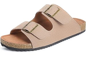 DOKELA Mules Mujer Sandalias Hombre Ajustables Zuecos Pantuflas Zapatillas de Jardín Corcho Planas Unisex Adulto Cómoda