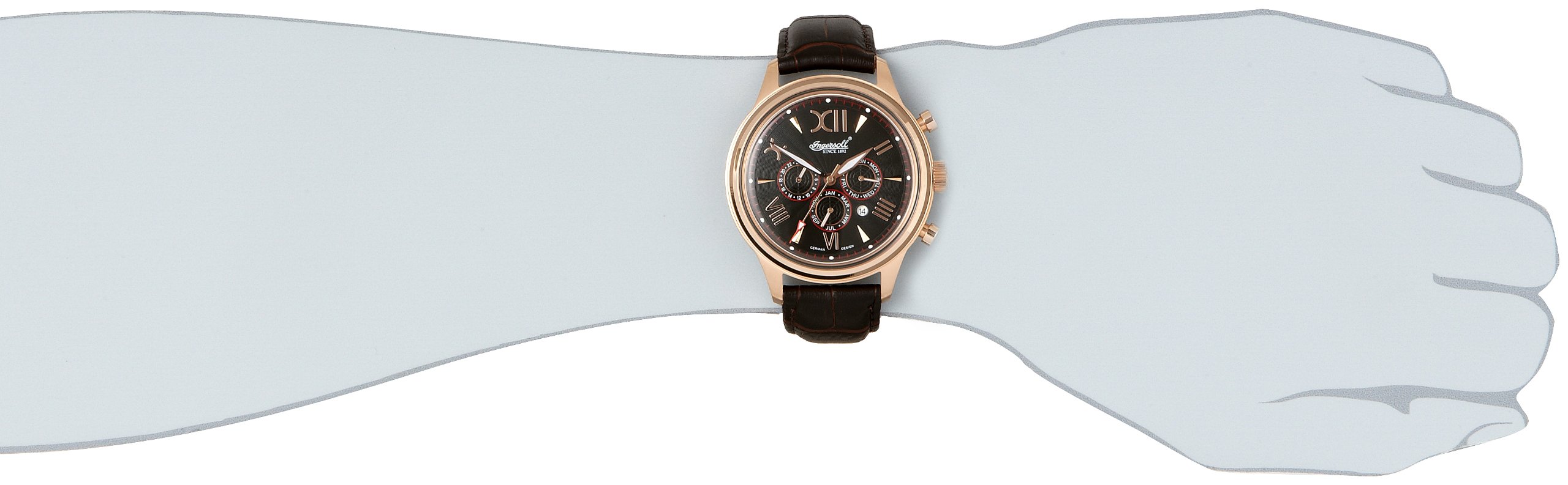 Ingersoll Herren-Armbanduhr Haida Analog Automatik IN2810RBK – Bild 5