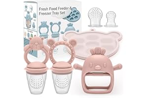 CLDY Baby Fruit Food Feeder, Includes Silicone Breast Milk Popsicle Freezer Mold, Teething Toy for Baby, BPA Free Silicone Teether for Toddler Infant for 3 Month+ Toddler Teething&Infant Self Feeding