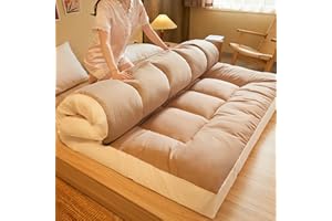 GLIVANTAD Materasso letto futon matrimoniale e singolo pieghevole e arrotolabile. Futon giapponese trapuntato salvaspazio bed Per una comoda e pratica esperienza di sonno,1.2m*2m