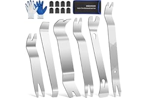 Hochferr Métal 17 Pièces Outils pour Garnitures Outils Démontage Outillage Carrosserie pour Panneau Accessoires Porte Autoradio Tableau De Bord De Voiture