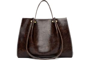 Waniki Handtasche Damen Groß Elegant Umhängetasche PU Leder Schultertasche Einfache Tote Bag Mittelgroß Shopper Tasche Multi-tasche Beuteltote Hobo Tragetasche für Arbeit Schule Büro Lässig