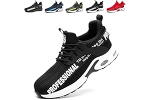 TBNOI Sicherheitsschuhe Herren Leicht Arbeitsschuhe Stahlkappe Damen Sportlich Stahlkappenschuhe rutschfest