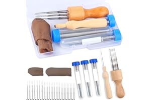 ALAHUGYEF Wool Felting Needle Tools, Needle Felting Supplies Kit, 3 SizesFelting Needles, Felt Needles Kit for Beginner with Wooden Handle for DIY