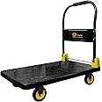 VOLTZ VZ-VHT 200kg Platform Trolley Plastic Platform Truck Moving Hand Trolley with 360 Degree Swivel Wheels for Easy Storage and Move Industrial, Warehouse, Office & Home use