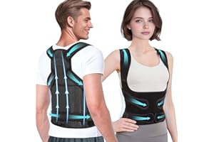 MUMIK Correcteur de Posture pour Hommes Femmes, Redresse Dos Ceinture Dos Posture Réglable et Respirante pour Le Soutien Des épaules, Du Cou et Du Taille (Noir, S)