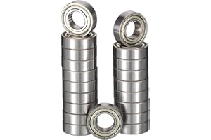 HiPicco 683ZZ Deep Groove Ball Bearings, ID 3mm x OD 7mm x Width 3mm Miniature Bearings, Double Metal Shielded Ball Bearing Chrome Steel Z2 Lever 20pcs