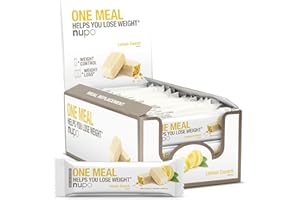 NUPO One Meal Bar – Lemon Crunch I Gustose barrette sostitutive del pasto per una dieta equilibrata I Ti aiuta a perdere peso I Alto contenuto di proteine I 24 vitamine e minerali I 24 x 60g