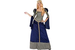 Atosa disfraz dama medieval mujer adulto azul real M