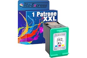 Tito-Express 1 Patrone für HP 342 XL Color Deskjet 5420 V 5432 5440 5442 D4100 D4145 D4155 D4160
