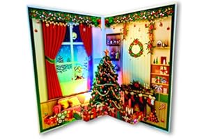 APOTODITO Musikalische Weihnachtskarte 3d, Pop-Up-Weihnachtskarten mit Musik, Christmas Cards, einzigartige Weihnachtsgeschenke für Kinder Frauen Männer Weihnachten, Silvester, Neujahr.