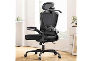 Marsail Ergonomic Office Chair: Ergonomic Gaming Chair with 3D Headrest, 3D Lumbar Support, Flip-up Armrests, High Back Adjustable Desk Chair with 90-120° Tilt Lock, Thick Cushion, Swivel Task Chair