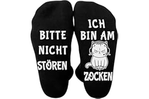 ZEACKUQ Ich Zocke Socken, Gamer Lustige Geschenke für Männer zu Weihnachten Geburtstag Kleinigkeiten, Kleine Weihnachtsgeschenke für Männer, Gaming Socken Adventskalender Füllung Kinder Jungs Teenager Mädchen