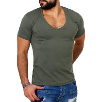 Herren Modal T-Shirt Mit Tiefem V-Ausschnitt – Schlanke Passform, Dehnbar & Weich | 47,5% Baumwolle, 47,5% Modal, 5% Elasthan