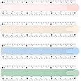 Popuppe 4 Pcs Plastic Folding Ruler 30Cm Transparent Ruler Geometric Ruler Plastic Ruler School Stationary Ruler Straight Ruler for School Children Kids Office