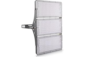 Bellanny 300W Projecteur LED Extérieur, 30000LM Spot LED Extérieur, Lampe d'atelier LED Super Brillante Blanc Chaud 3000K, IP65 Imperméable Eclairage de Sécurité, pour Jardin, Garage…