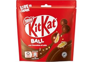 KITKAT Ball Palline di Cereale Croccante ricoperte di Cioccolato al Latte, Sacchetto 140g