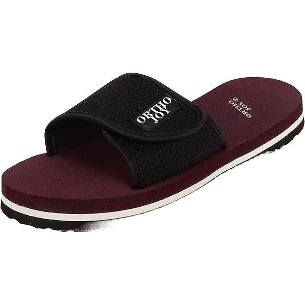 Buy SOLETHREADS FREEWAY | Slides | Velcro Adjustable Strap | Cushioned  Footbed | Comfy | Slippers | Flip Flops for Men | UK 8 | BLACK/GREY at  Amazon.in