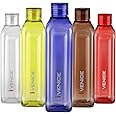 Cello Venice Exclusive Edition Plastic Water Bottle | Unbreakable and Hygienic | Perfect for staying hydrated at the school,college, work, gym and outdoor adventures | 1 Litre | Set of 5, Multicolour