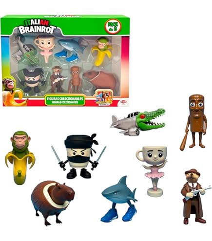 24PCS Tung Tung Tung Sahur Figure Toy,Tralalero Tralala Figura Brainrot