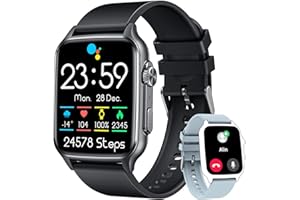 NONGAMX Smartwatch Uomo Orologio Fitness Tracker: 2,0'' Smart Watch Orologi con Chiamate Pressione Sanguigna Cardiofrequenzimetro Contapassi Sportivo Impermeabile Bluetooth Compatibile Android e iOS Telefono