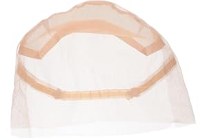 Healifty Gorro De Peluca De Encaje Con Correa Ajustable Malla Elástica Y Transpirable Para Mujer Sombrero Para Hacer Pelucas 10.62X7.48 Pulgadas Uso Cómodo Y Versátil