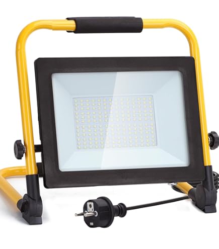 Faro LED ricaricabile da 40 W, faro LED da cantiere da 2000 lm, luce da