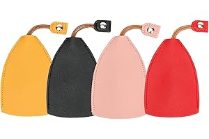 PUZAME 4 Pack Cute Creative Pull Type Key Sleeve For Men Women,PU Leather Cartoon Car Key Wallets Housekeepers,Car Key Holder Unisex Cute Fruits Pull Type Key Bag Large Capacity Car Key Case Key Pouch Cover