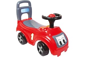 CHARLES BENTLEY Dolu Children's Sit-N-Ride Push Along Car Red