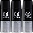DENVER Black Code Deodorant - 200ML Each (Pack of 3) | Long Lasting Deo Body Spray - For Men
