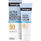 Neutrogena Ultra Sheer Invisible Moisturizing Cream SPF50, 50 ml | Face Sun Cream, 24 h Hydration, Water Resistant, 50 UVB/UV