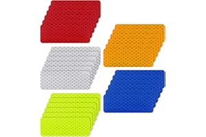 CIATBYYJ 30Pcs 5 Variety Safety Reflective Stickers Stick on Warning Reflective Strips Self-Stick Bike Reflector Tape Waterproof Warning Sticker Bright Color Tape for Motorcycle Cloth Helmet 1.18 x 3.15 Inch