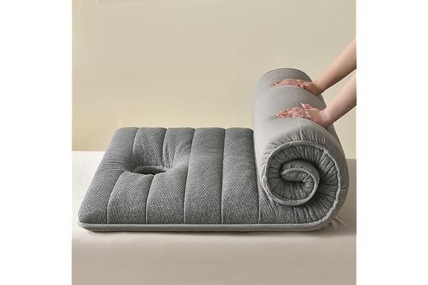 Massagebänk Madrass Topper med Ansiktshål - Tjock Högdensitetsskum Madrass för Fransbänk och Skönhetsbänk - Halkfri Dyna med Elastiska Remmar för Salong och Spa(Grå,180x60x6cm)