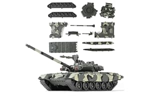 SEBUNAS Serbatoio militare T-90, scala 1/72, kit modello veloce, veicolo corazzato russo T-90, modello serbatoio principale, regalo per adulti e bambini (12 pezzi)