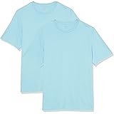 Amazon Essentials Herren T-Shirt mit kurzen Ärmeln und Rundhalsausschnitt in normaler Passform, 2er-Pack