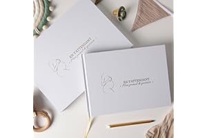 PROENMU® Journal de Grossesse + Crayon en Métal + Coffret Cadeau avec Fermeture Magnétique | Carnet de Grossesse | Livre Grossesse Future Maman | Cadeau Femme Enceinte Diario embarazo Franc