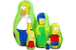 AEVVV Matryoshka Dolls The Simpsons Characters Set 5 pcs Unique Toys
