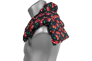 GIRAFFENLAND Cuscino cervicale riscaldante: cuscino per spalle e collo con colletto, colore: nero ciliegia