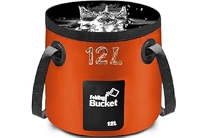 XYUXWLG Folding Water Bucket, 12L Collapsible Portable Lightweight Foldable Buckets for Camping Traveling Picnic Hiking Fishing Boating Gardening Car Washing