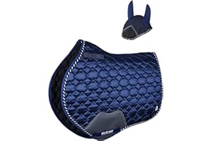 GALLOP SHOP Close Contact Diamond Cut / Horse Pad / Horse Saddle Pad (Navy Blue, Cob/Pony)