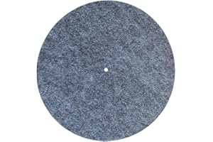 Gereiny Tappetino Antistatico per Giradischi in Feltro Antistatico Spesso 3 mm Tappetino Antiscivolo Audiophi Grey