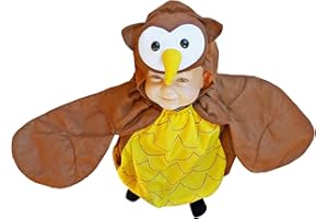 Ikumaal Eulen-Kostüm, F68 80-86, für Baby Babies Klein-Kind, Eule Uhu Vogel Wald-Tiere Kostüm-e Fasching Karneval Kleinkinder-Karnevalskostüme Faschingskostüme